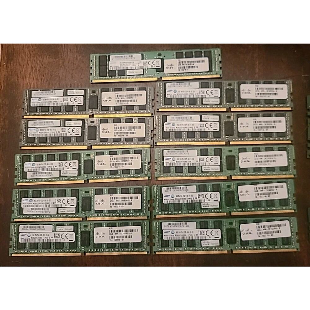 Lot of 11: Samsung 16GB 2RX4 PC4-2133P DDR4 2133MHz Server Memory Ram Sticks